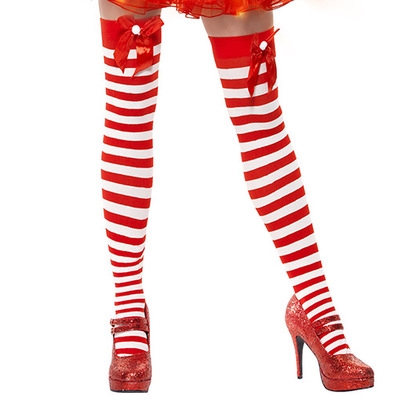 Red Christmas stockings bow bow ball Christmas stockings