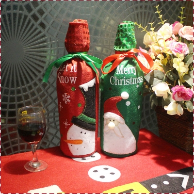 Christmas decorations bottle sets Christmas decorations supplies red wine gifts 2