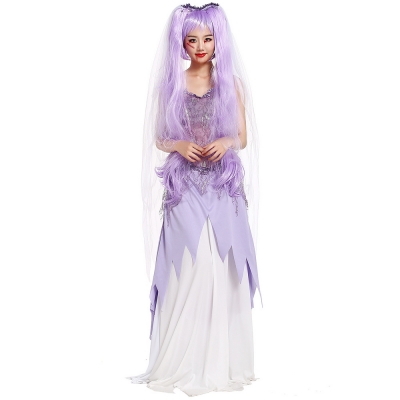 Halloween Dinner Tee dress purple dress offbeat bridal wear Halloween costumes stage