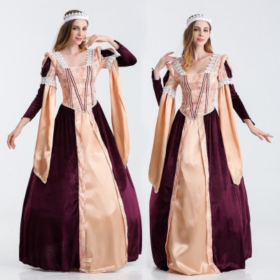 2016 New Halloween Cosplay medieval European luxury court costume queen