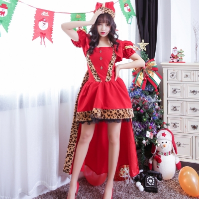 Luxury queen Christmas costume Christmas costume stage night party