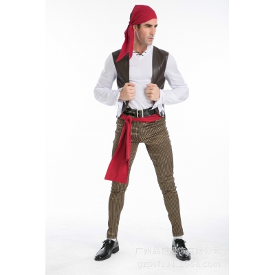Halloween costumes couple men and women Somali pirate clothes