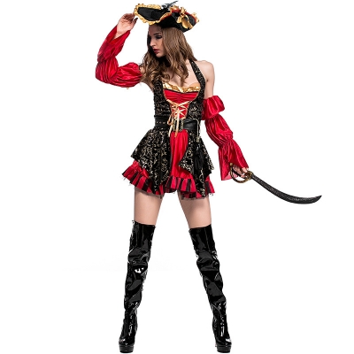 2017 European and American game uniforms role play Halloween party party pirate clothing COS service