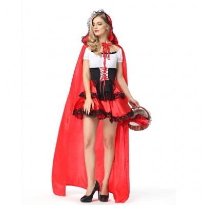2018 New Halloween Evil Little Red Riding Hood COS Party Party Uniform Temptation Cosplay