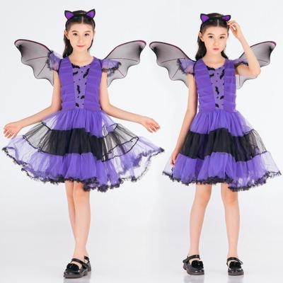 Children's Costume Cosplay Purple Bat Clothing Children's Day Performance Costumes