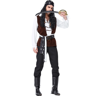 2019 thousand holy carnival party costumes navigator print pirate pirate cosplay costume stage suit