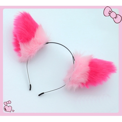 Maid coffee COS clothing maid costume Gradient fox ear headband props