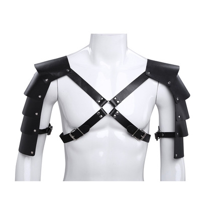 New Men's Bondage Lingerie Faux Leather Adjustable Body Corset Strap Shoulder Buckle Tights