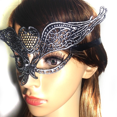 Bronzing lace mask party three-dimensional stereotyped half-face sexy eye mask masquerade halloween mask