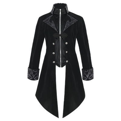Europe and the United States million Christmas tuxedo medieval retro clothing mid-length punk new men's coat
