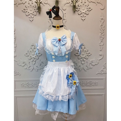 Cosplay princess dress loli maid costume super cute blue maid costume anime costume cute suit