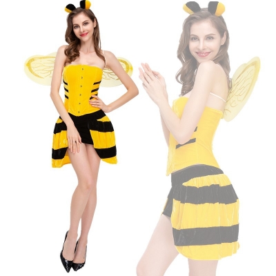 2022 Halloween adult new game uniform cosplay animal costume yellow bee costume uniform