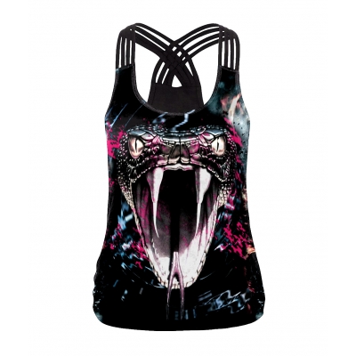 2022 Halloween European and American costumes cross-border 3D horror skull digital printing vest