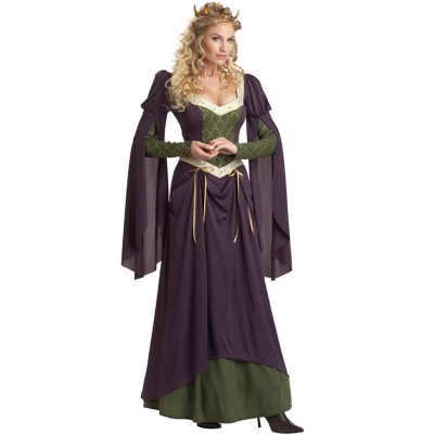 COSPLAY medieval female European retro court queen dress long dress halloween dance party performance
