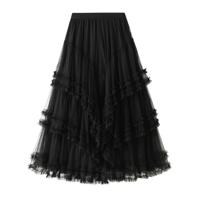 Autumn and winter new models are thin and thin, multi -level high -level skirt high -end skirt Fairy skirt