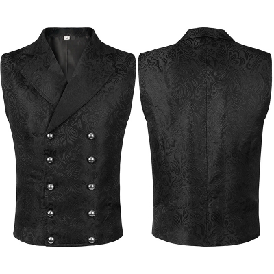 2023 new men's medieval clothing retro Gothic long dress vest Halloween clothing