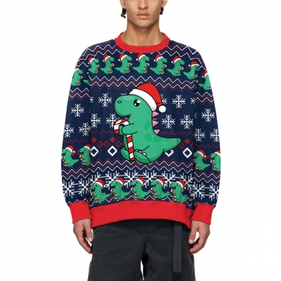 2023 New Christmas Clothing Little Milk Dragon Cartoon Cartoon Fashion Digital Printing Clothing Couple sweater