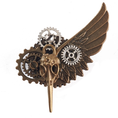 Steampunk Wings Bird Bone Gear Brooch Brother Special Needle Accessories Show ornaments