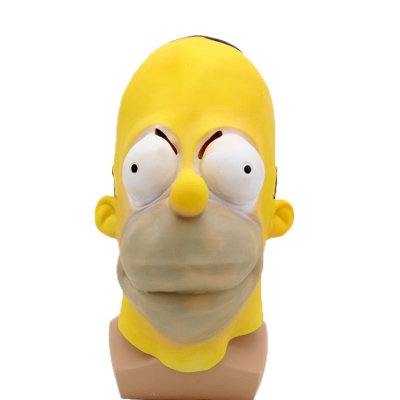 PROM party Simpson mask Halloween latex mask mask cosplay dress up show costume props