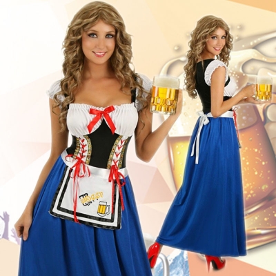 Bavarian traditional dress beer dress game uniform Oktoberfest maid dress