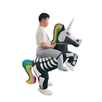 Halloween inflatable suit mount unicorn ribs dragon costume riding ribs unicorn inflatable suit adult