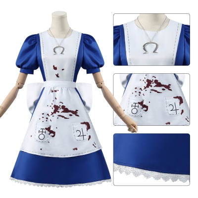 Alice cosplay costume stage performance maid costume