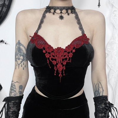 Summer 2024 new hot girl versatile vest Diablo specialty sexy hanging neck strap