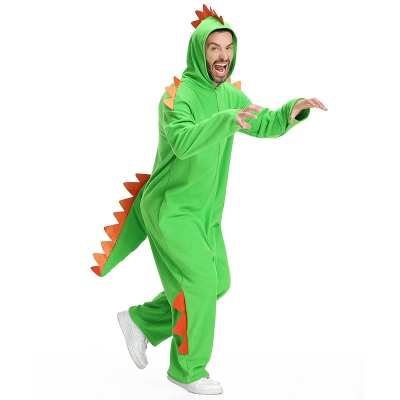 Halloween cute green big tail dinosaur cosplay clothes pajamas one-piece performance costume