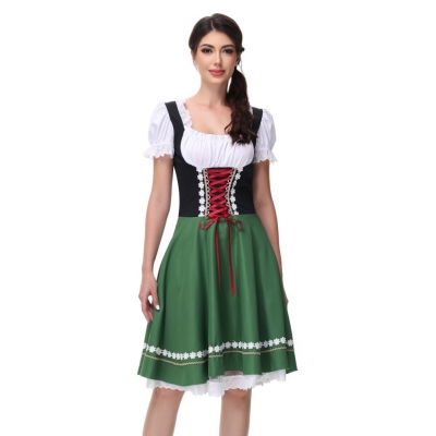 Short-sleeved women's beer girl cosplay dress maid outfit Oktoberfest costume stage performance costume