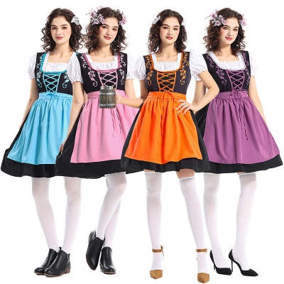 Halloween costumes four-color German Munich Oktoberfest costumes parent-child skirt suit