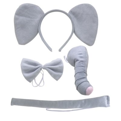 Halloween Christmas headband elephant headdress three-piece set elephant ear headdress hair accessories