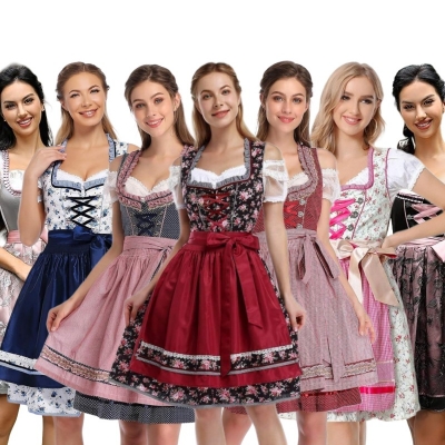 2024 New German Munich Oktoberfest Costume Adult Women's Beer Clothes Dress