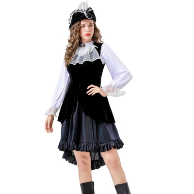 Halloween temperament college style pirate skirt role play adult Caribbean Pirates costume cos performance costume