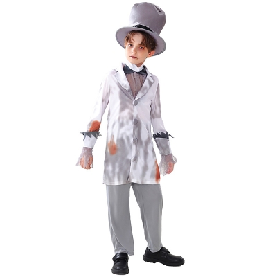 Halloween children's costume new gray vampire zombie boy cosplay zombie costume