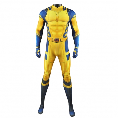 2024 Halloween new movie Deadpool and Wolverine cos children's adult clothes 3D printed jumpsuit