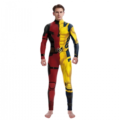 Hot-selling jumpsuit Halloween movie cosplay costume Deadpool 3 Wolverine costume cosplay costume printed jumpsuit