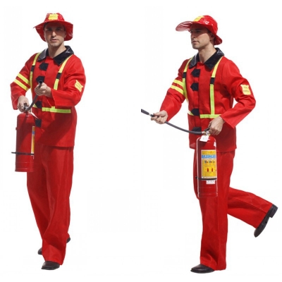 Halloween cosplay costumes men adult stage firefighter costume performance suit fire suit