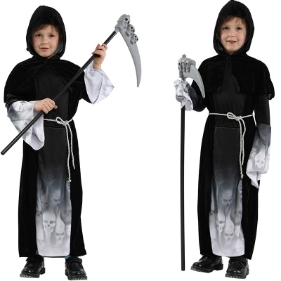 Halloween children's costumes, boys' horror vampire skeleton costumes, performance costumes, vampire cos ghost clothes