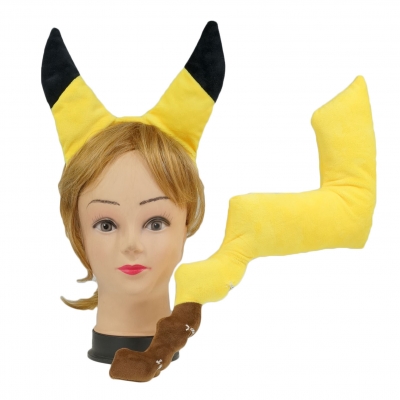 Pikachu headdress tail anime peripheral toys