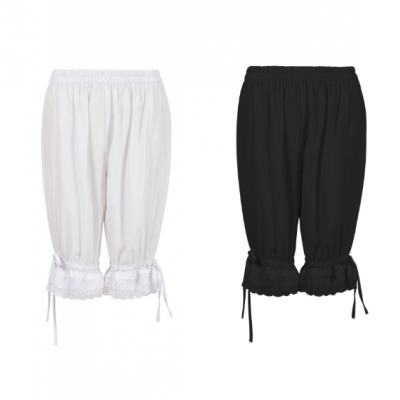 New arrivals for spring, summer, autumn and winter: European and American style solid color lace loose women's trousers, lantern pants, lace trim capri pants, plus size.