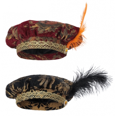 Men's medieval hats often featured feathered muffin tops, while Renaissance hats were more common in clothing and headwear.