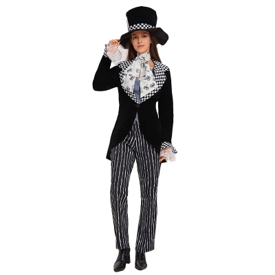 Halloween cartoon costume Alice in Wonderland hat costume Mad Hatter Magician character annual meeting COS costume