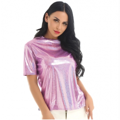 European and American loose T-shirts for women 2025 summer new style solid color temperament bottoming shirt