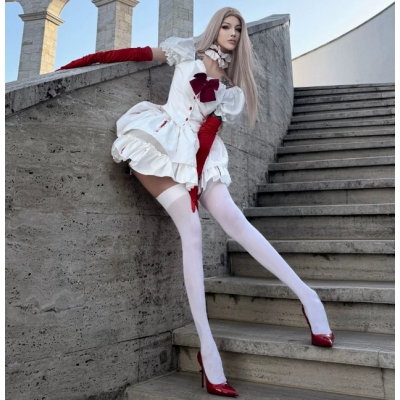 College style party outfit Gothic style bloody doll COS costume Halloween costume
