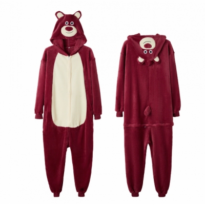 Cartoon animal one-piece pajamas act out party home clothes
