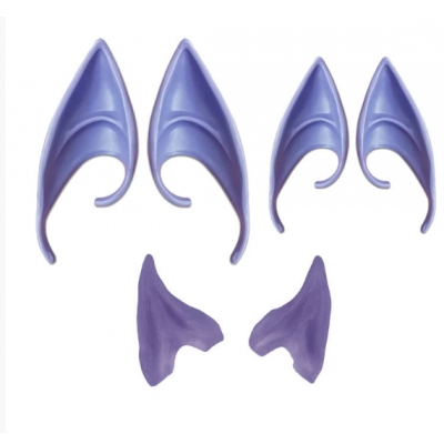 Halloween elf makeup ears props Avatar elf ears goblin monster luminous latex fake ears (blister cardboard packaging)