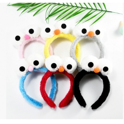 Big eyes headband cartoon headband plush big eyes cute selfie headband big eyes wash face hair sesame street headband