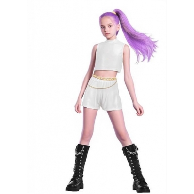 2025 new hot style demon hunter K-POP costume pop singer Halloween women's clothing children's clothing cos suit