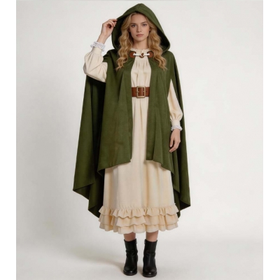 2026 New Suede Knight Cape Halloween Role-Playing Hobbit Cosplay Cape
